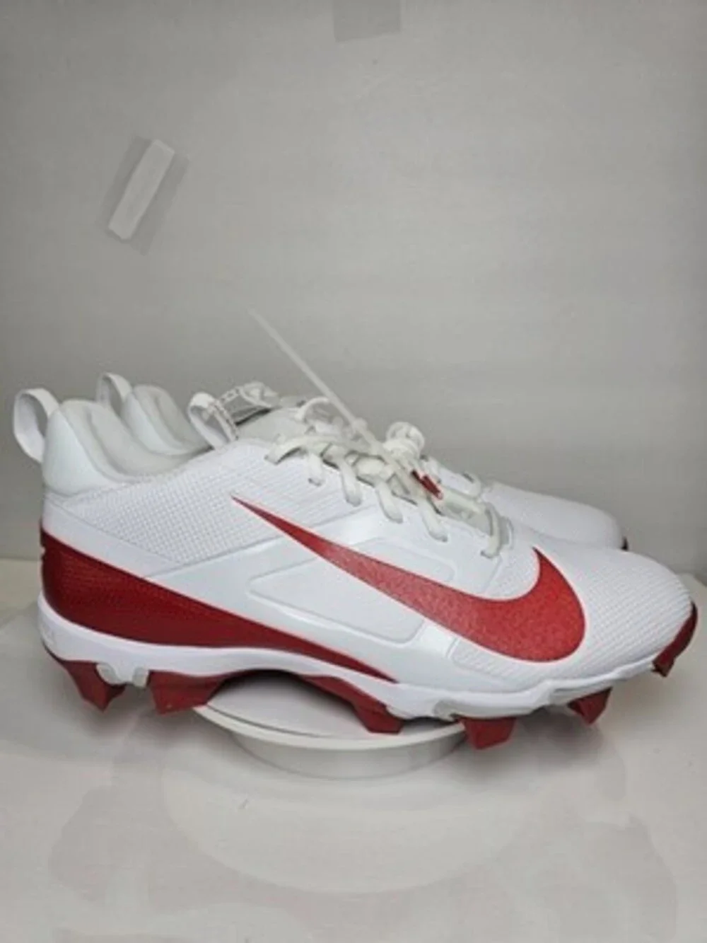 Nike Alpha Huarache 4 Elite Baseball Cleats White Red FN0028-102 Men's Size 11
